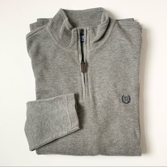 Gray Half Zip Long Sleeve Pullover Size Medium - Picture 1 of 11